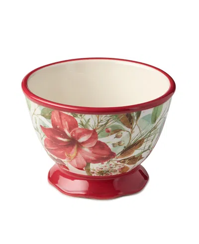 Certified International Winter Blooms Ice Cream Bowls, Set Of 4 In Multi