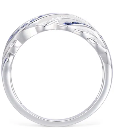 Macy's Created Sapphire, Created White Sapphire & Multi-gemstone Ring In Sterling Silver In Silver