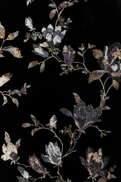 Sau Lee Devon Embellished Velvet Cocktail Minidress In Black