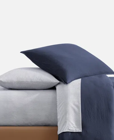 Tommy Hilfiger Solid Microfiber 5-pc. Comforter Set, Twin/twin Xl In Blue