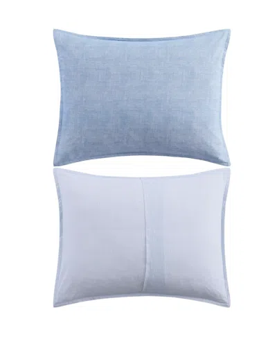 Tommy Hilfiger Classic Texture Cotton 3-pc. Duvet Cover Set, King In Blue