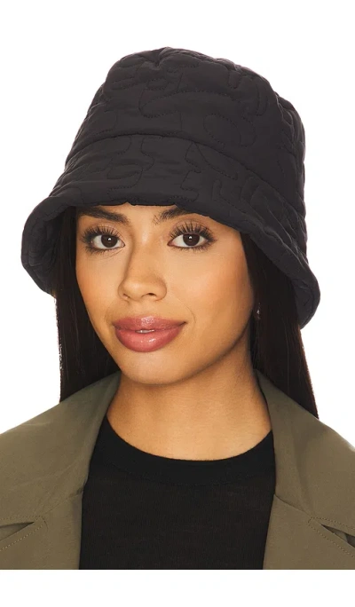 Lack Of Color Coast Puffer Bucket Hat In Black