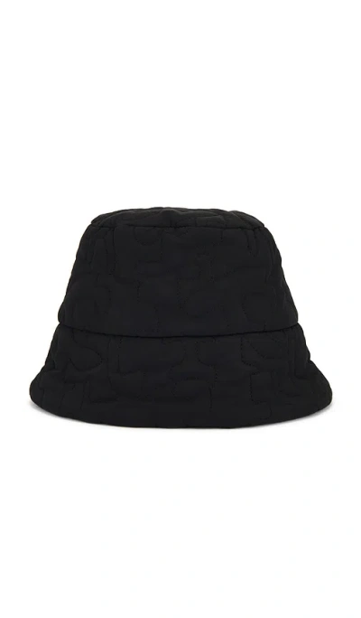 Lack Of Color Coast Puffer Bucket Hat In Black