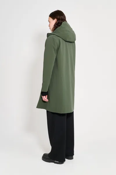 Stutterheim Mosebacke Patch Raincoat In Green