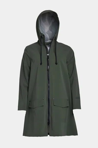 Stutterheim Mosebacke Patch Raincoat In Green