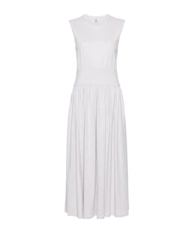 Totême Sleeveless Cotton Long Dress In White