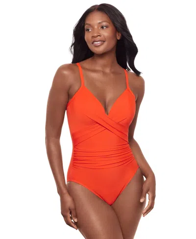 Miraclesuit Rock Solid Captivate One-piece Swimsuit In Orange