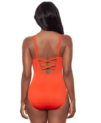 Miraclesuit Rock Solid Captivate One-piece Swimsuit In Orange