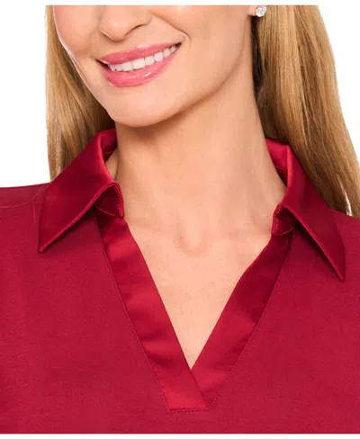 Cece Slim Fit Top In Red