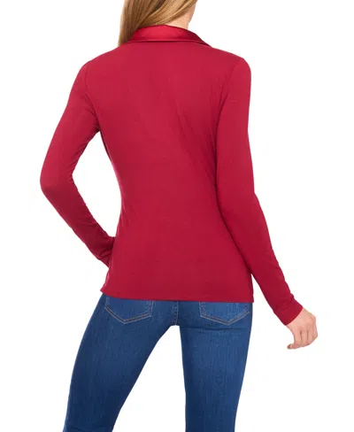 Cece Slim Fit Top In Red