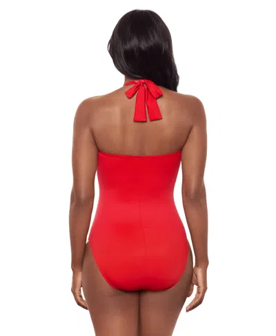 Miraclesuit ® Rock Solid Utopia One-piece Halter Swimsuit In Red