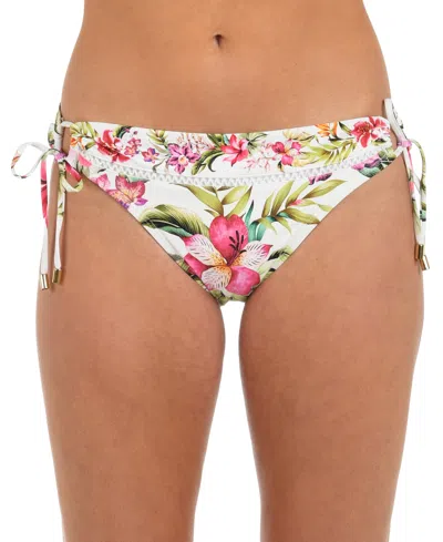 La Blanca Polynesian Adjustable Loop Hipster Bikini Bottoms In Multi