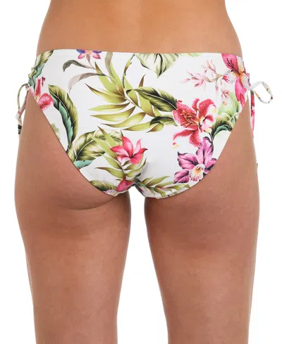 La Blanca Polynesian Adjustable Loop Hipster Bikini Bottoms In Multi