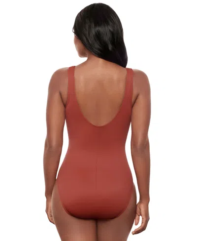 Miraclesuit Women's Rock Solid Avra Underwire One-piece Swimsuit In Brown