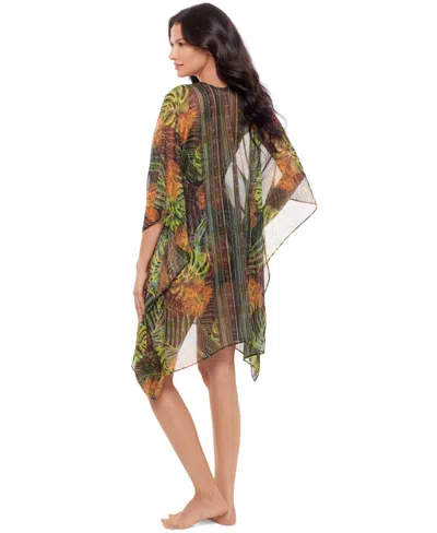 Miraclesuit ® Sunset Islet Metallic Chiffon Cover-up Caftan In Multi