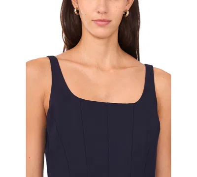 Cece Women's Sleeveless Corset Bodice Mini Fit & Flare Dress In Blue