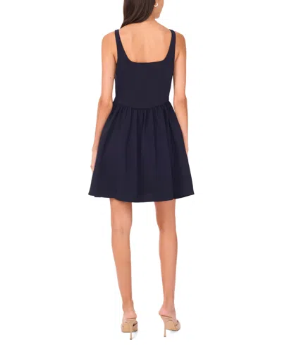 Cece Women's Sleeveless Corset Bodice Mini Fit & Flare Dress In Blue