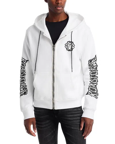 Rta Road To Awe Zip Up Hoodie In White
