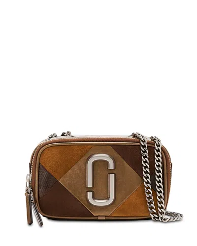 Marc Jacobs The Quilted Softshot Brown Multi Suede Cross-body Bag Size In Brown