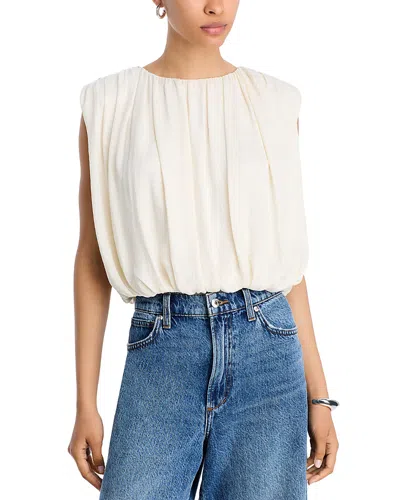 Steve Madden Milana Sleeveless Blouson Top In White