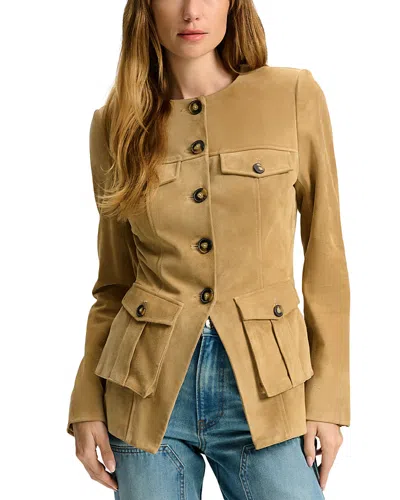 Veronica Beard Cargo Orrin Jacket Desert Khaki In Brown
