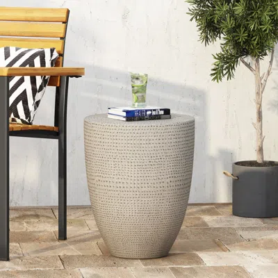 Streamdale Furniture Streamdale Modern Concrete End Table Sophisticated & Lightweight