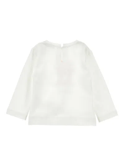 Monnalisa Kids'  Appliqués Minnie T-shirt In White