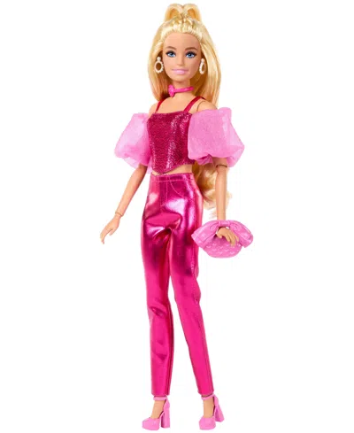 Barbie Deluxe Style Fashion Doll 5 In Metallic Pink Outfit With Corset Top And Accessories In Pink