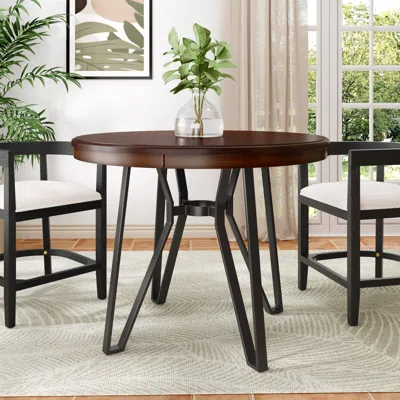 Streamdale Furniture Streamdale Round Bar Table (brown) In Brown