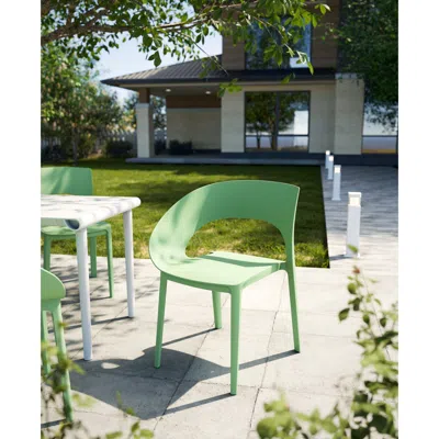 Streamdale Furniture Streamdale Haze Green Poly Chair (set Of 4) - Indoor/outdoor In Green