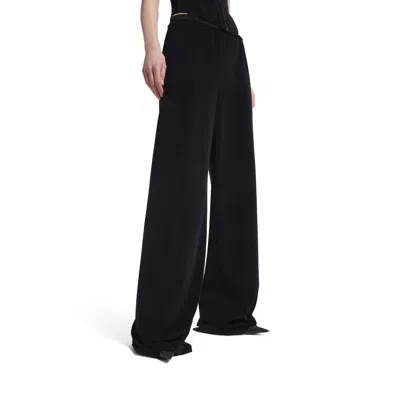 Balenciaga Tailored Flared Pants With Clean Waistband In Black
