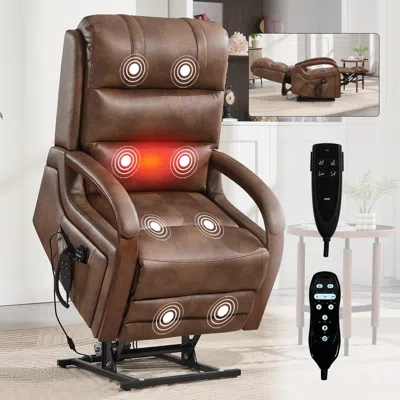 Streamdale Furniture Streamdale Power Leatheraire Lift Recliner Heat Massage
