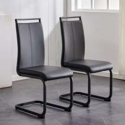 Streamdale Furniture Streamdale Pu Leather Dining Chair Set Of 2