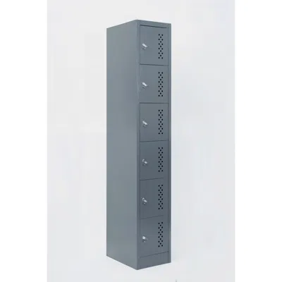 Streamdale Furniture Streamdale Metal Garage Cabinet - 6-compartment Steel Locker (gray)
