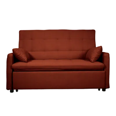 Streamdale Furniture Streamdale 61" Fabric Sofa Bed With Storage Pockets & Adjustable Back