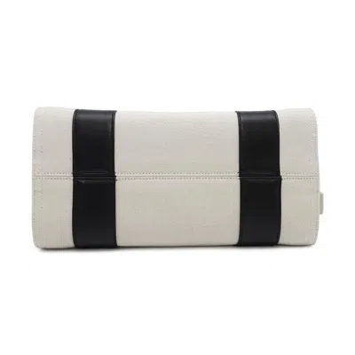 Pre-owned Balenciaga Beige Black Canvas Leather Shoulder Bag Tote Bag ()