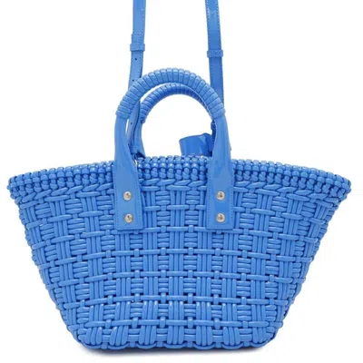 Pre-owned Balenciaga Blue Patent Leather Basket Handbag Shoulder Bag ()
