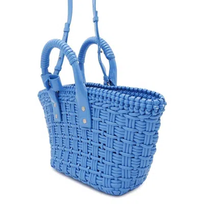 Pre-owned Balenciaga Blue Patent Leather Basket Handbag Shoulder Bag ()