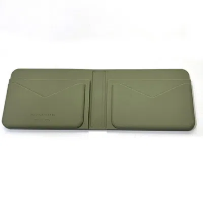 Pre-owned Bottega Veneta Green Silicone Bill Wallet (bi-fold) ()
