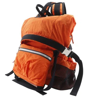 Pre-owned Bottega Veneta Orange Nylon Backpack ()