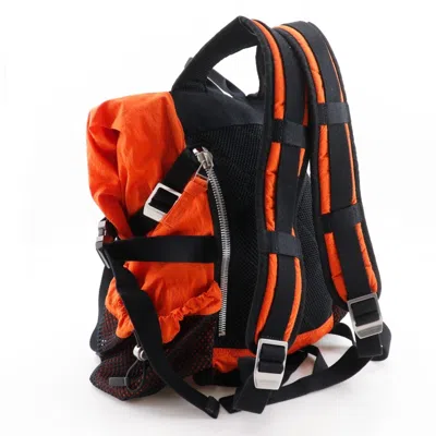 Pre-owned Bottega Veneta Orange Nylon Backpack ()