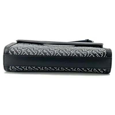 Pre-owned Burberry Black Leather Clutch Bag Handbag ()