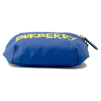 Pre-owned Burberry Blue Leather Pouch Sling Bag ()
