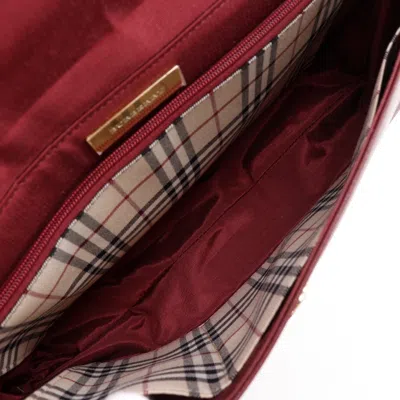 Pre-owned Burberry Bordeaux Red Color Leather Shoulder Bag ()