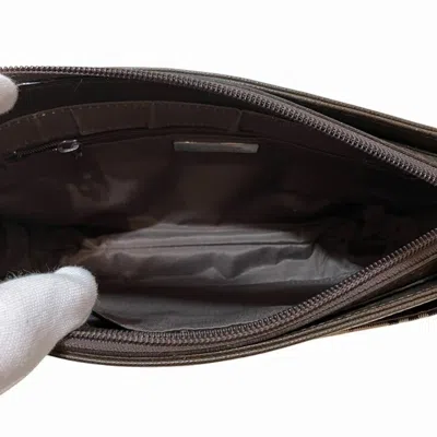 Pre-owned Burberry Brown Canvas Leather Shoulder Bag ()