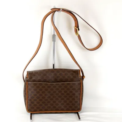 Pre-owned Celine Macadam Brown Pvc Leather Shoulder Bag ()