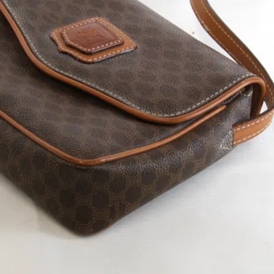 Pre-owned Celine Macadam Brown Pvc Leather Shoulder Bag ()