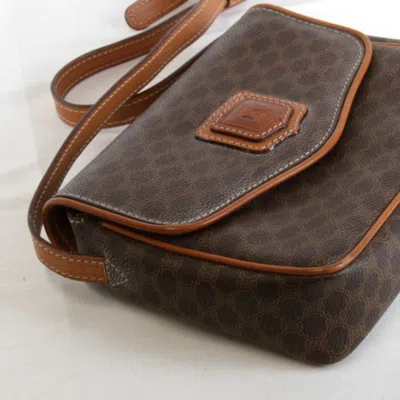 Pre-owned Celine Macadam Brown Pvc Leather Shoulder Bag ()