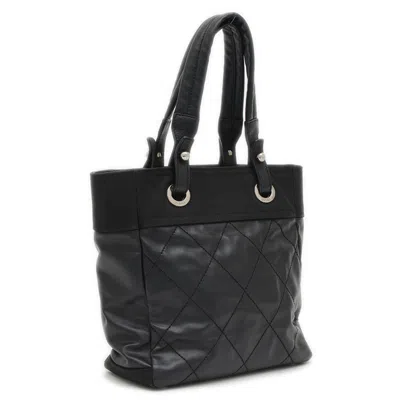 Pre-owned Chanel Black Coated Canvas Tote Bag ()