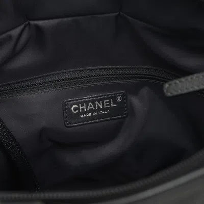 Pre-owned Chanel Black Coated Canvas Tote Bag ()